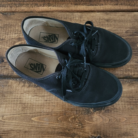 Vans Shoes - Vans Authentic BlackCanvas Sneakers – Women’s Size 8.5 / Men's Size 7